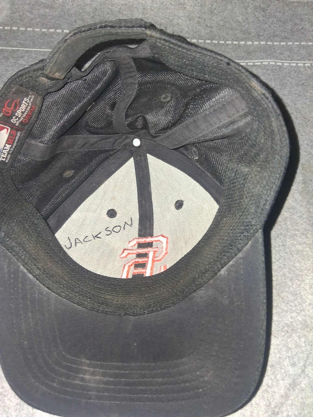 Kids Black Baseball Cap with Orange Embroidered SF Logo